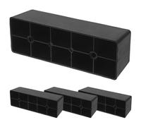KICHOUSE Elevadores de Patas de Sofá y Cama de Plástico Negro Resistentes al Desgaste, Soporte para Muebles Que CREA Espacio de Almacenamiento, Pack de 4 Unidades para Almacenamiento Cama