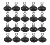 KICHOUSE Eslabones Giratorios para Pesca Cuentas Negras 20 Pcs Conectores de Línea Anti-Enganche para Aparejos de Carpa y Pesca Mar Perlas Rápidas para Detener Sedal y Aparejos de