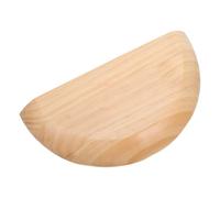 KICHOUSE Estante Flotante de Pared: Estante semicircular de Madera Natural - 27,5 x 14 x 3 cm - Estantería geométrica para baño/Cocina: loción, champú, condimentos, jabón y Esponja, marrón