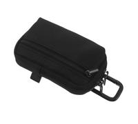 KICHOUSE Estuche para Grabadora Zoom H1essential, Doble Compartimento de | Organizador Plegable Negro, Mosquetón y Correa, para Trayectos y Senderismo, Compacto y Portátil