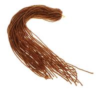 KICHOUSE Extensiones de Rastas Sintéticas Unisex Marrón para Hip-hop y Reggae, Postizo de Pelo Suave y Cómodo, Peluca Textura Realista Adecuado para Fiestas y Cosplay