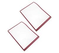 KICHOUSE Funda para Menú A4 Transparente de Pvc Flexible, Protector para Recetas y Listas de Precios, 2 Unidades, Porta Recetas para Restaurantes, Cafeterías y Bares