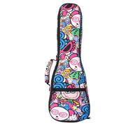 KICHOUSE Funda Ukelele Concierto de 21 Pulgadas Acolchado Grueso y Correa de Hombro, Bolsa para Guitarra y Ukulele Práctica y Portátil de Plástico