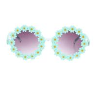 KICHOUSE Gafas de Sol Infantiles Diseño Único de Girasol, Material PC Ligero y Color Verde, Ideales para Disfraces y Sesiones Fotográficas