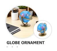 KICHOUSE Globo Terráqueo Decorativo Pequeño de 14,2 Cm Soporte Dorado, Mapa Detallado en Inglés, Adecuado para Escritorio, Oficina y Aprendizaje de Geografía Escolar