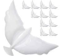 KICHOUSE Globos Blancos Material de Poliéster Forma de Paloma 12 Fáciles de Decorar y Espacio para Escribir o Dibujar para Decoración de Cumpleaños y Ceremonias