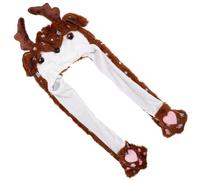 KICHOUSE Gorro de Navidad de Peluche con Orejas Móviles de Ciervo Gorra Suave y Cálida para Fiestas y Disfraces Unisex para Invierno y Eventos Festivos