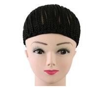 KICHOUSE Gorro de Peluca de Ganchillo Negro de Poliéster, Lavable y Ajustable, Adecuado para Hacer Pelucas Trenzas Africanas y Sujetar el Cabello en Su Lugar