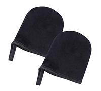 KICHOUSE Guantes Autobronceadores Pequeños de Terciopelo 2 Piezas, Aplicador para Lociones y Mousses, Reutilizables, Suaves para Aplicación Uniforme, Ideales para Playa y Cuidado Corporal