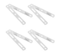 KICHOUSE Hebillas de Bisagra para Barandilla de Cama 4 Pares, Sujetadores Metálicos para Rieles de Cama, Accesorios Funcionales para Dormitorios y Áreas de Descanso