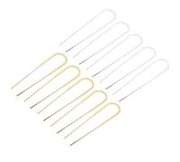 KICHOUSE Horquillas Fuertes Pelo en Forma de U de Hierro, Pack de 10 Unidades Doradas y Plateadas, Accesorios para Bodas y Peinados Elegantes Mujer