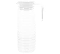 KICHOUSE Jarra de Bebida Acrílica Transparente 1,1l Diseño de Rosca, Jarra para Jugo y Agua Fría, Recipiente Resistente y Versátil para Hogar y Hotel