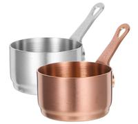 KICHOUSE Juego de 2 Cacerolas Pequeñas de Acero Inoxidable 304, Resistentes al Óxido, Acabado Pulido y Diseño Práctico para Salsas en Cocina Occidental Mojar
