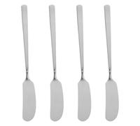 KICHOUSE Juego de 4 Cuchillos para Untar Mantequilla y Queso de Acero Inoxidable, Duraderos y Portátiles, Ideales para Cocinas Domésticas y Desayunos