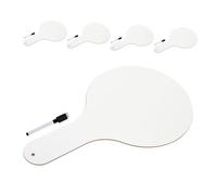 KICHOUSE Juego de 5 Pizarras Blancas Portátiles de Borrado Seco Paletas de Doble Cara Pequeñas y Ligeras con 5 Marcadores Pizarra Blanca para Aula Enseñanza y Actividades Educativas