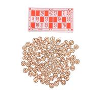 KICHOUSE Juego de Bingo y Ajedrez Ruso de Madera Tarjetas de Papel Resistente al Desgaste para Fiesta y Desarrollo del Pensamiento Crítico