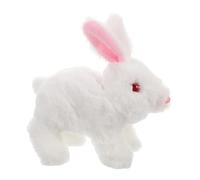 KICHOUSE Juguete De Conejo De Peluche Eléctrico Ojos Led Conejo Saltarín De Peluche para Pascua Animal De para Blanco Sin Batería