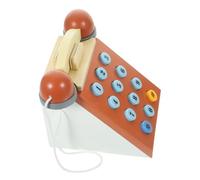 KICHOUSE Juguete telefónico Retro Juguetes para bebés Educativo pequeño teléfono Juguete de cognición numérica Juguete de Madera Juguete de Entrenamiento telefono Falso