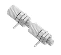 KICHOUSE Kit de Terminales de Audio 2 Piezas de Conexión a Tierra para Amplificador Conectores Tipo Banana de Cobre Niquelado 4Mm M6X23 Accesorios para Pruebas y Altavoces de Alta