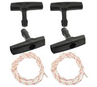 KICHOUSE Kit de Tiradores y Cuerda para Apertura de Puerta de Garaje, 2 Juegos Cuerda de 4 Metros para Acceso de Emergencia y Escaleras de Ático