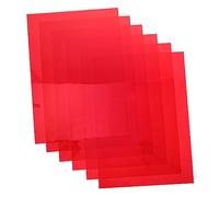 KICHOUSE Láminas De PVC Transparentes De Gel para Iluminación, 6 Filtros De Luz para Aula y Fotografía, Película Plástica De Corrección De Color Rojo Transparente, Uso Educativo y Artístico