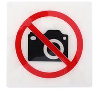 KICHOUSE Letrero de Pared de Acrílico Blanco para Señal de Fotografía Prohibida Instalación Fácil y Advertencia Clara, Adecuado para Ventanas y Centros Comerciales