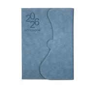 KICHOUSE Libreta Planificador 2026 Cubierta de Material Sintético Agenda Diaria y Semanal 365 Días Papel Grueso Resistente para Trabajo Escuela y Organización Personal Color Azul