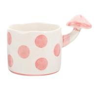 KICHOUSE Linda Taza de Café de Cerámica Forma de Hongo de 260ml, Cómoda para Sostener Asa, Diseño Divertido y Adorable para Casa y Oficina