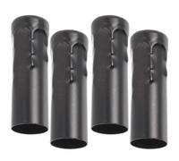 KICHOUSE Manguito de Brida E14 para Lámpara de Araña, 4 Piezas Tubo Cristal Negro 25x80 Mm, Accesorio para Candelabros Retro, Funda Base Portalámparas para Lámparas Colgantes