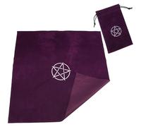 KICHOUSE Mantel de Adivinación para Juego de Naipes del Tarot, Tapiz de Altar Púrpura de 50x50cm Tacto Cómodo y Material de Algodón para Práctica de Tarot