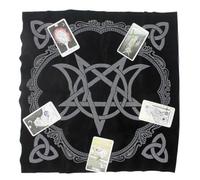 KICHOUSE Mantel de Tarot con Estrella de Cinco Puntas para Mesa de Adivinación Ritual y Lectura Material Suave y Ligero para Astrología y Práctica del Tarot