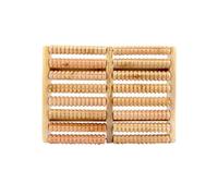 KICHOUSE Masajeador Manual de Pies 8 Rodillos de Madera para Maderoterapia, Estimulación de Puntos de Acupresión y Mejora Circulación Sanguínea en Sesiones de Fisioterapia