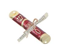 KICHOUSE Mezuzá Judía de Metal Dorado con Pergamino Rojo Decoración Religiosa para Marco de Puerta Mezuzá Sagrada Práctica para Protección y Ambientación del Hogar Accesorio Compacto y