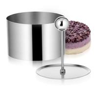 KICHOUSE Molde Fácil de Limpiar Buena Flexibilidad de Acero Inoxidable 304 para Tiramisú y Onigiri Adecuado para Preparar Postres y Bolas de Arroz en Casa