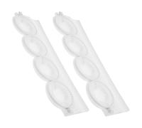 KICHOUSE Molde Manual para Hacer Ravioles y Pierogis de Plástico Pp Blanco Diseño Antiadherente y 4 Agujeros, Pack de 2 Piezas Adecuado para Cocina DIY