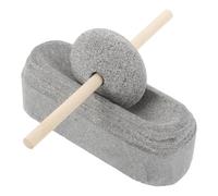 KICHOUSE Molino de Piedra Manual Rueda de Piedra de Afilar para Especias y Medicina Tradicional China Uso en Casa y Viajes