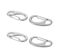 KICHOUSE Mosquetones Marinos de Acero Inoxidable 50 MM Gancho Rápido para Cuerdas de Embarcaciones Pequeñas Paquete de 4 Unidades Gancho Deslizante Resistente al Agua para Pesca y