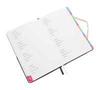 KICHOUSE Organizador Telefónico A5 Cuaderno de Contraseñas Portátil Etiquetas Alfabéticas, Libreta de Direcciones de Oficina Color Claro y Negro, Guía Versátil para Números y Contactos