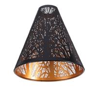 KICHOUSE Pantalla de Tambor de Metal para Lámpara de Elegante y Moderna con Diseño Retro de Limpiar y para Iluminación de Salón y Dormitorio
