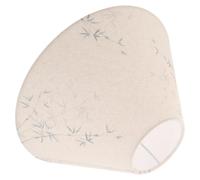 KICHOUSE Pantalla Estilo Nórdico Moderno Minimalista y Bambú Patrón Floral de Tela de Lámpara Beige Compatible E27 para Cocina y Comedor
