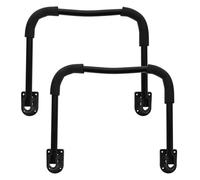 KICHOUSE Patas Metálicas Plegables Negras para Escritorio, Soporte Estable en Forma de U para Mesas Pequeñas y Portátiles, Set de 2 Piezas Antideslizantes