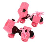 KICHOUSE Patines de Ruedas Ajustables para Niñas Diseño de Cuatro Ruedas para Estabilidad y Equilibrio Cómodos para Actividades al Aire Interiores Talla Adaptable para Crecimiento Infantil