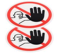 KICHOUSE Pegatinas Adhesivas de Advertencia de No Tocar para Superficies Lisas, Material Pvc Resistente, Paquete de 2 Piezas, Visibles desde Lejos para Seguridad en Exteriores