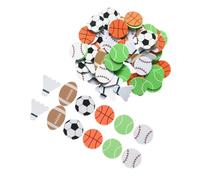 KICHOUSE Pegatinas Autoadhesivas de Balones Deportivos EVA 90 Piezas 3 Estilos Mixtos Adecuado para Decoración de Fiestas Infantiles Manualidades y Aprendizaje Educativo