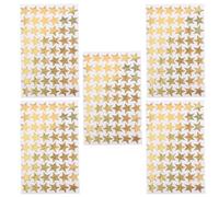 KICHOUSE Pegatinas de Estrellas Doradas para Estudiantes, 5 Hojas Autoadhesivas de Espejo para Aula Escolar Que Promueven la Responsabilidad y Mejoran la el Estudio