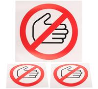 KICHOUSE Pegatinas de Seguridad Adhesivas No Tocar 3 Unidades Diámetro 100 Mm Etiqueta de Advertencia para Maquinaria Señal Industrial Precaución para Fábrica y Almacén