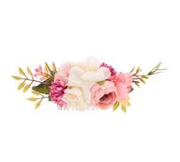 KICHOUSE Peineta Lateral para Novia Flores de Diseño Fresco en Color Rosa Claro, Tamaño Medio, Peine para Insertar el Cabello, Accesorio para Boda, Banquetes y Ceremonias Obsequios