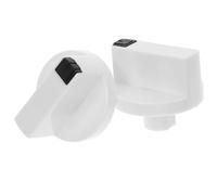 KICHOUSE Perillas de Control Giratorias 2 Piezas, Accesorio Versátil de Plástico Blanco Control Conveniente de Temperatura para Calentador de Agua a Gas