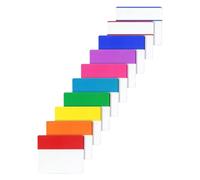 KICHOUSE Pestañas Adhesivas Semitransparentes Escritas, 10 Libros 20 Hojas por Color, Índice, para Organización de Archivos, Cuadernos y Carpetas de Oficina