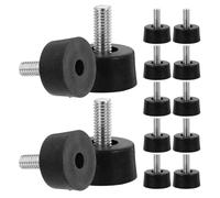 KICHOUSE Pies Niveladores Ajustables para Muebles 20 Piezas, Tornillos de Plástico M5 X 18 MM, Patas Negras para Mesas, Sillas, Camas y Gabinetes, Niveladores para Pisos Irregulares en
